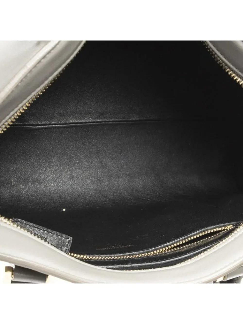 Saint Laurent Yves Small Monogram Cover Gray Calfskin Leather Messenger Bag - Picture 9 of 10